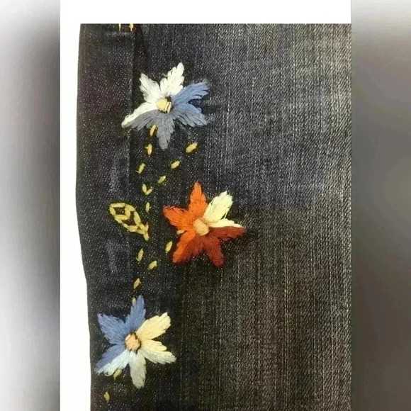 LUCKY LEGEND Sweet & Low 8/29 Jeans Embroidery Embellished - Picture 7 of 7